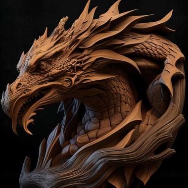 3D model Dragon open up (STL)
